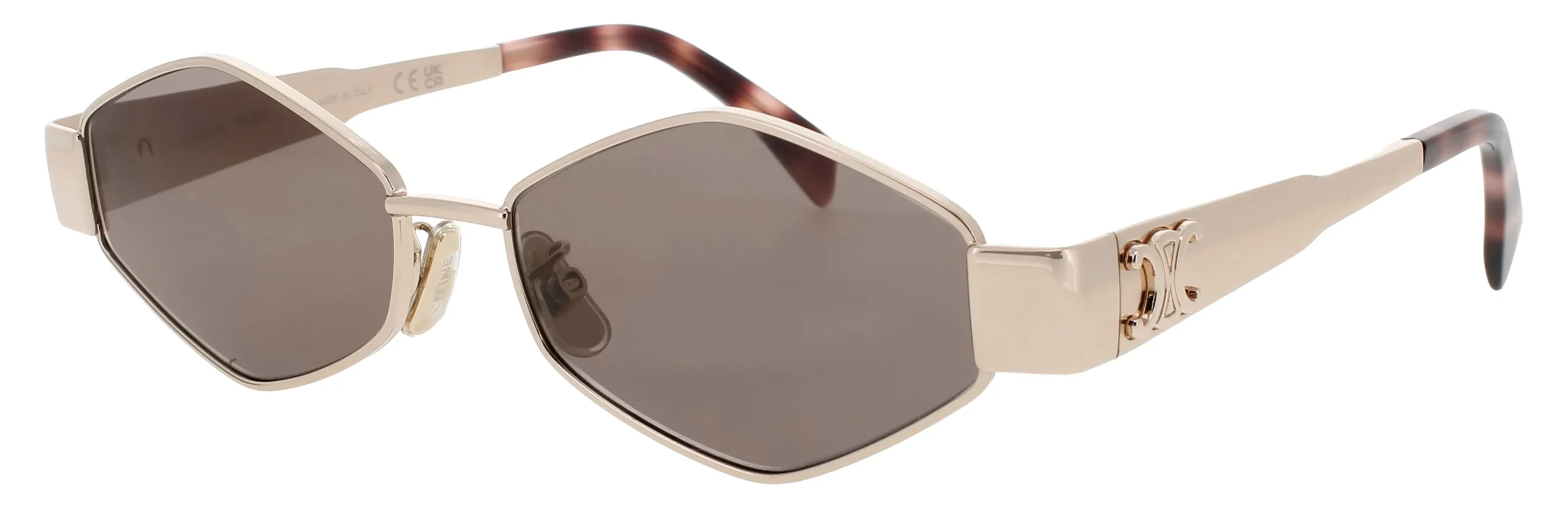 Celine CL40254U 28A Sunglasses Shiny Rose Gold 54mm Women