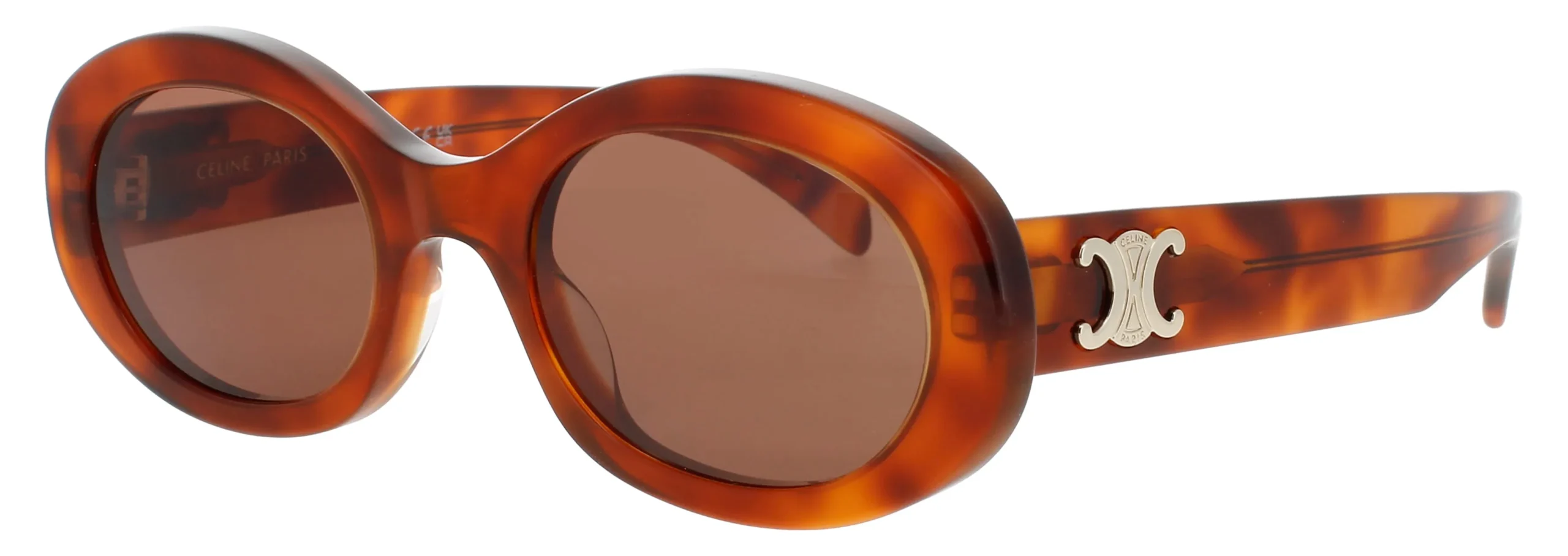 Celine CL40194U 53E Sunglasses Blonde Havana 52mm Women