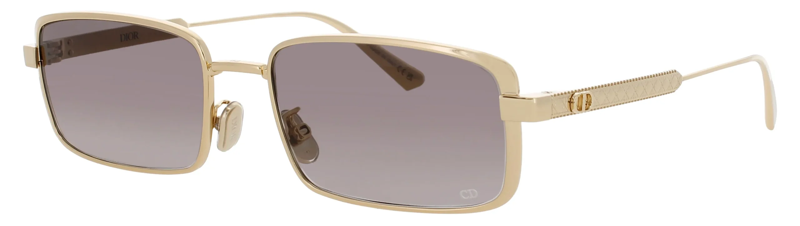 Dior CD40210U 10B Sunglasses Shiny Gold 55mm Women