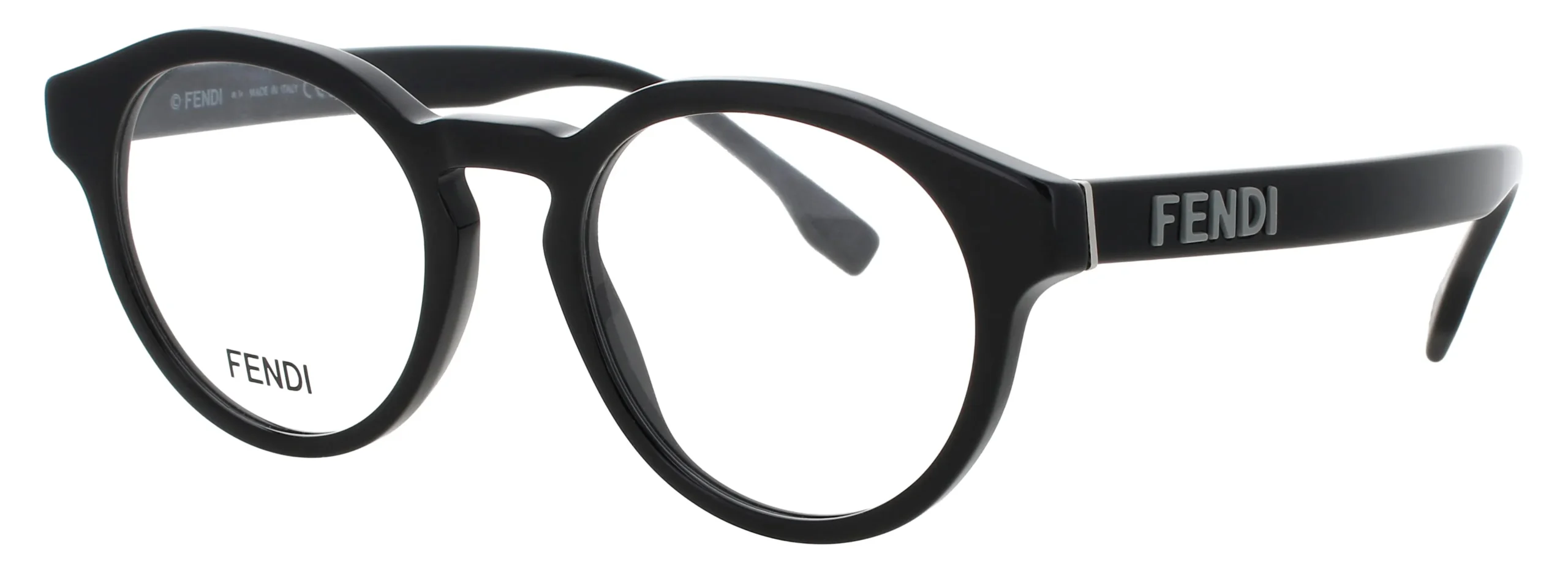 Fendi FE50130I 001 Eyeglasses Shiny Black 51mm Men