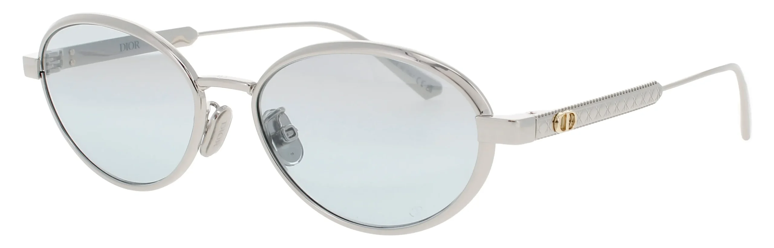 Dior CD40209U 16X Sunglasses Shiny Palladium 53mm Women
