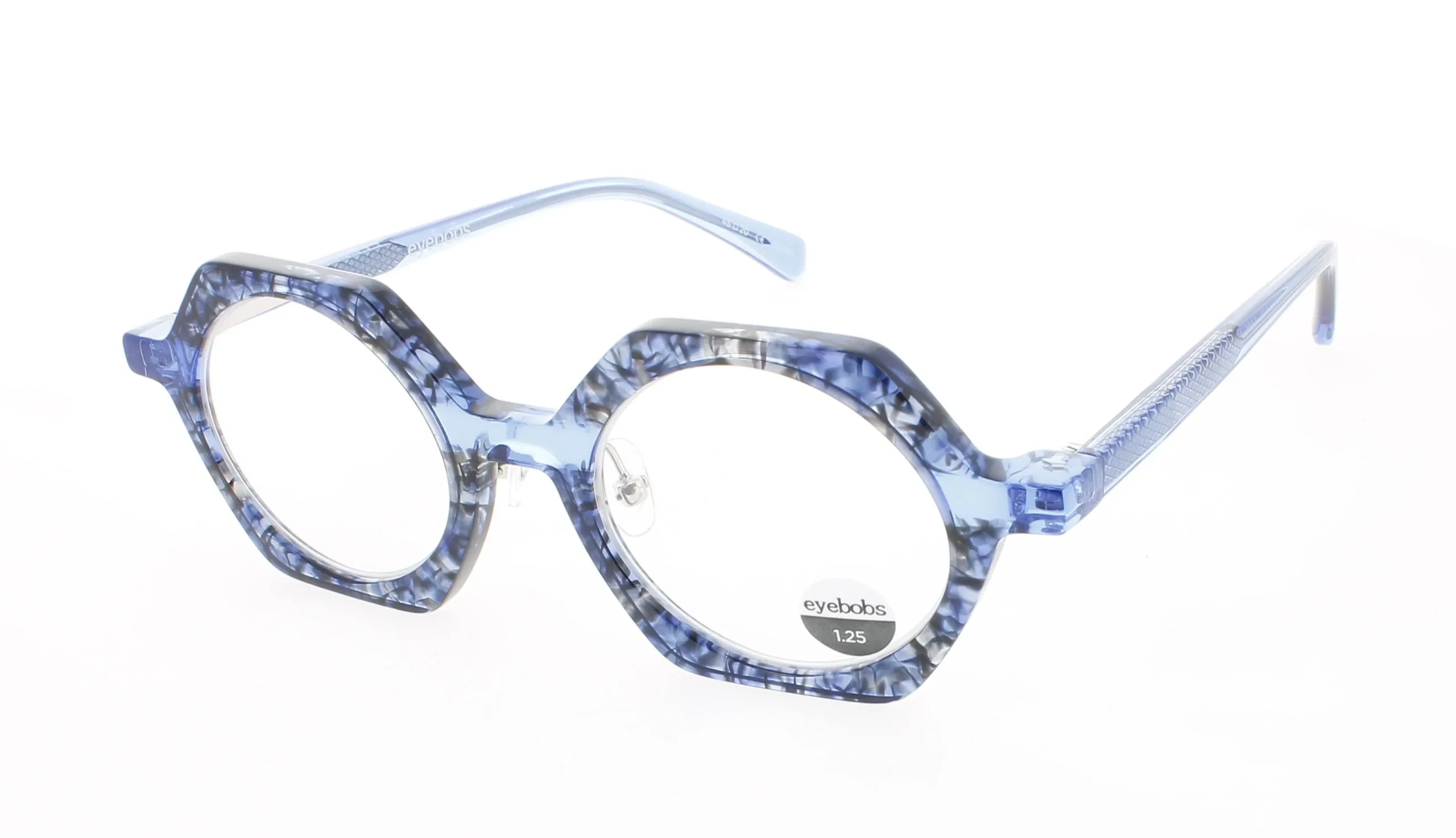 Eyebobs PARADOX 59 Eyeglasses Blue Pattern 44mm Women