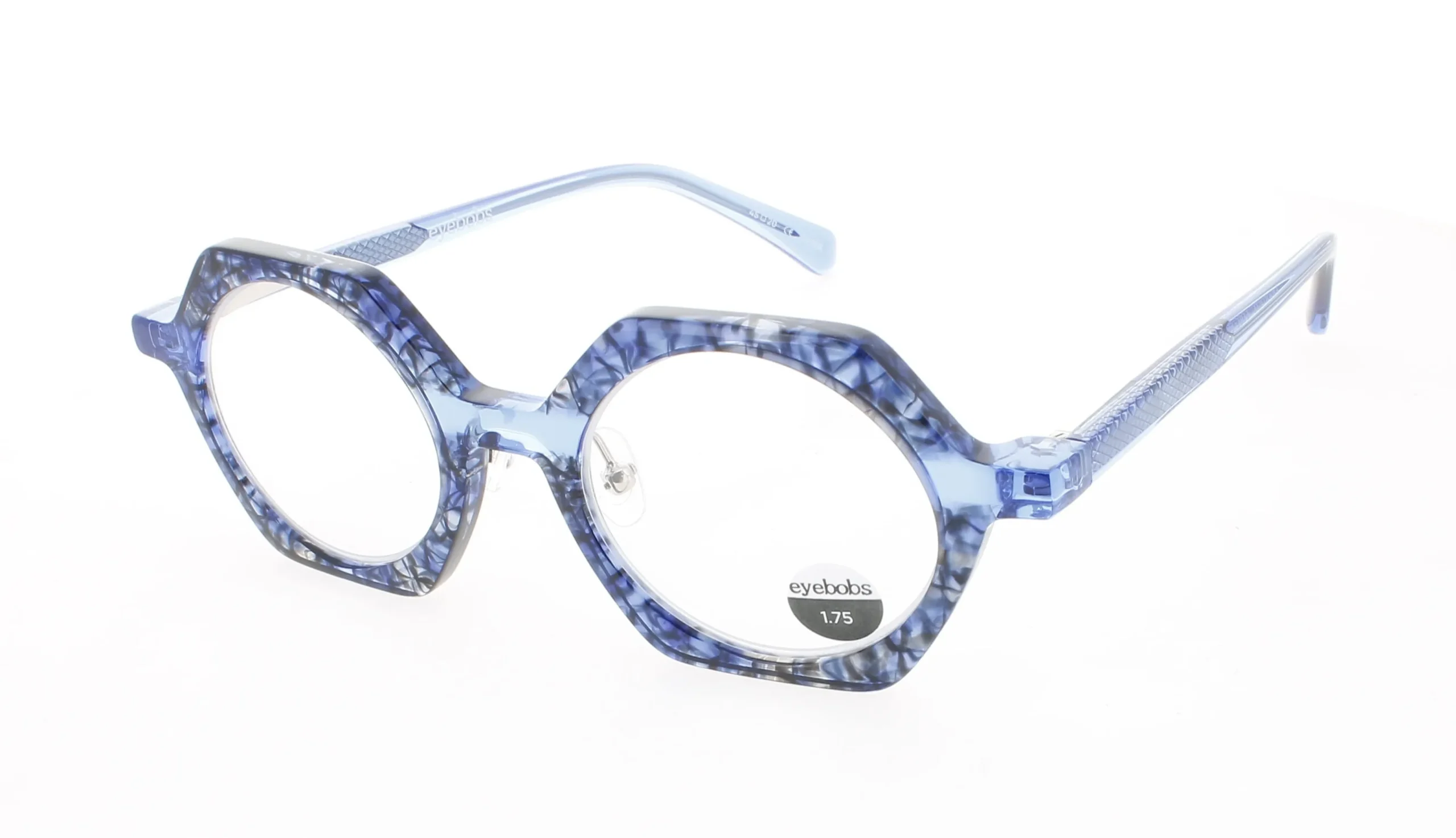 Eyebobs PARADOX 59 Eyeglasses Blue Pattern 44mm Women