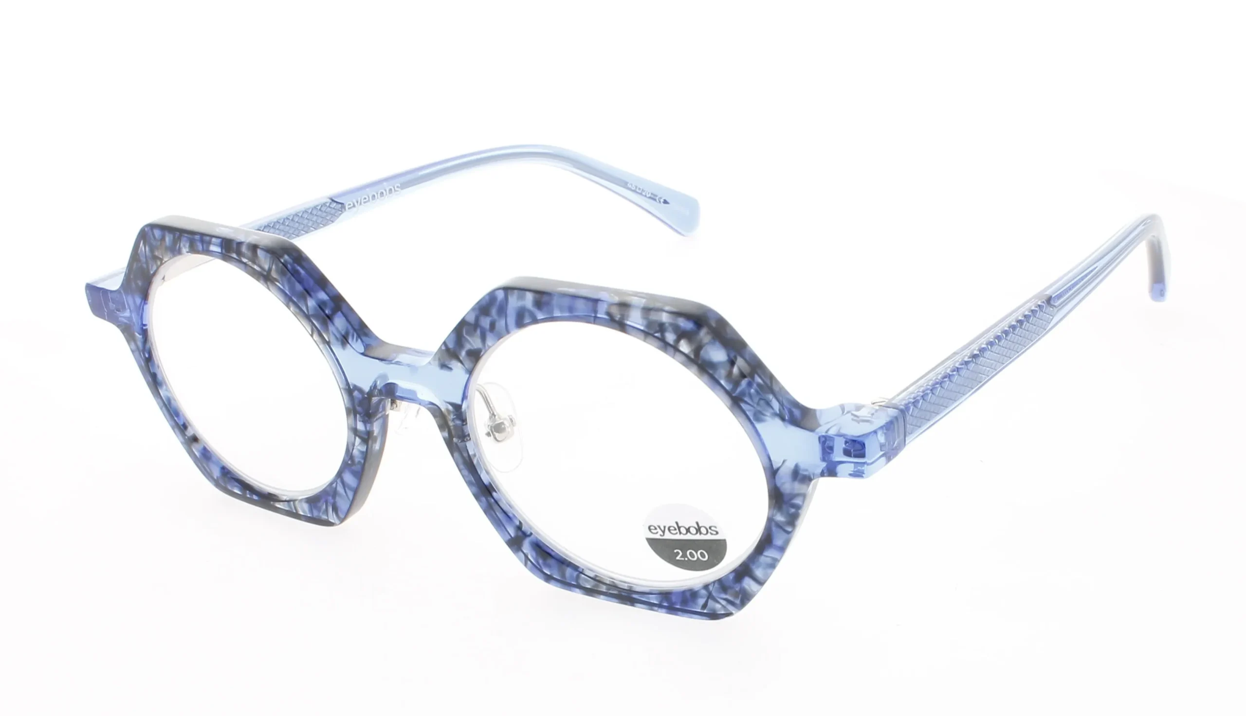 Eyebobs PARADOX 59 Eyeglasses Blue Pattern 44mm Women