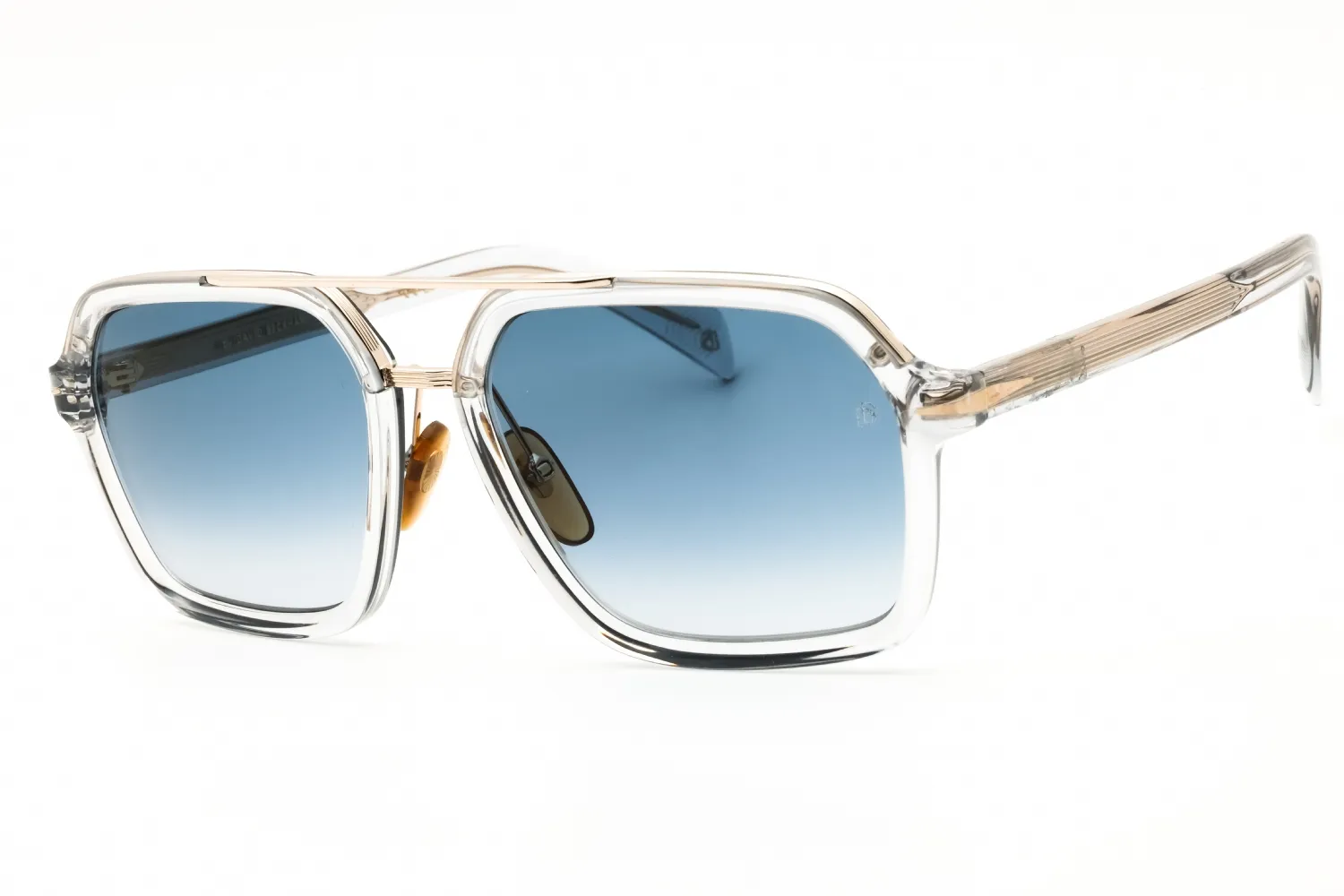 David Beckham DB 7128/S 0FT3 1V Sunglasses Grey Gold 58mm Men