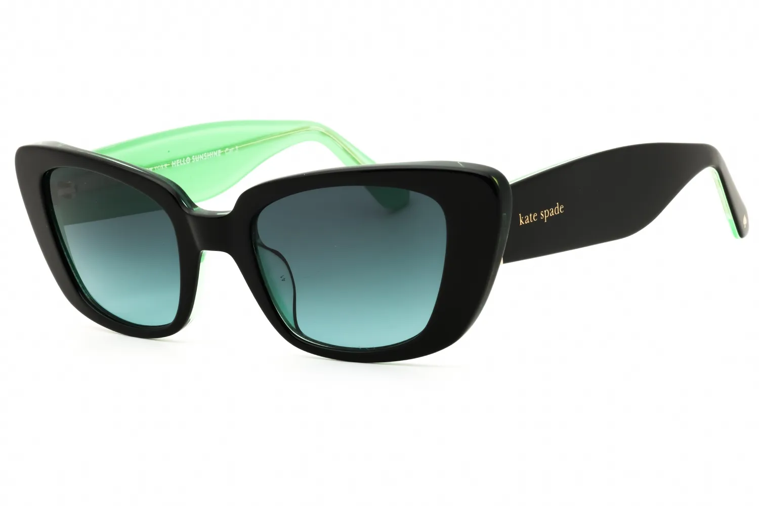 Kate Spade FABIA/S 07ZJ IB Sunglasses Black Green 51mm Women