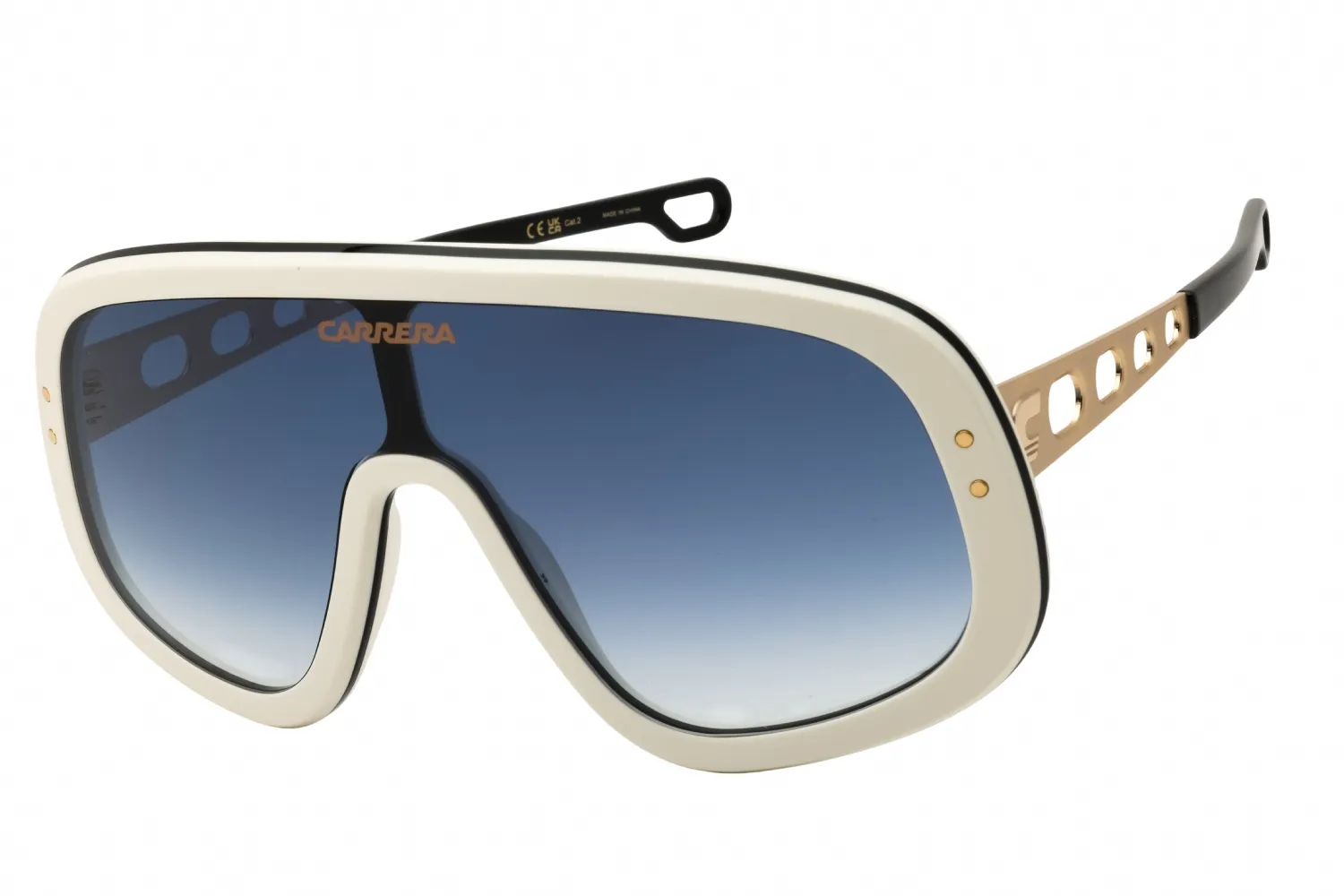 Carrera FLAGLAB 17 0B4E 08 Sunglasses White Gold 99mm Men