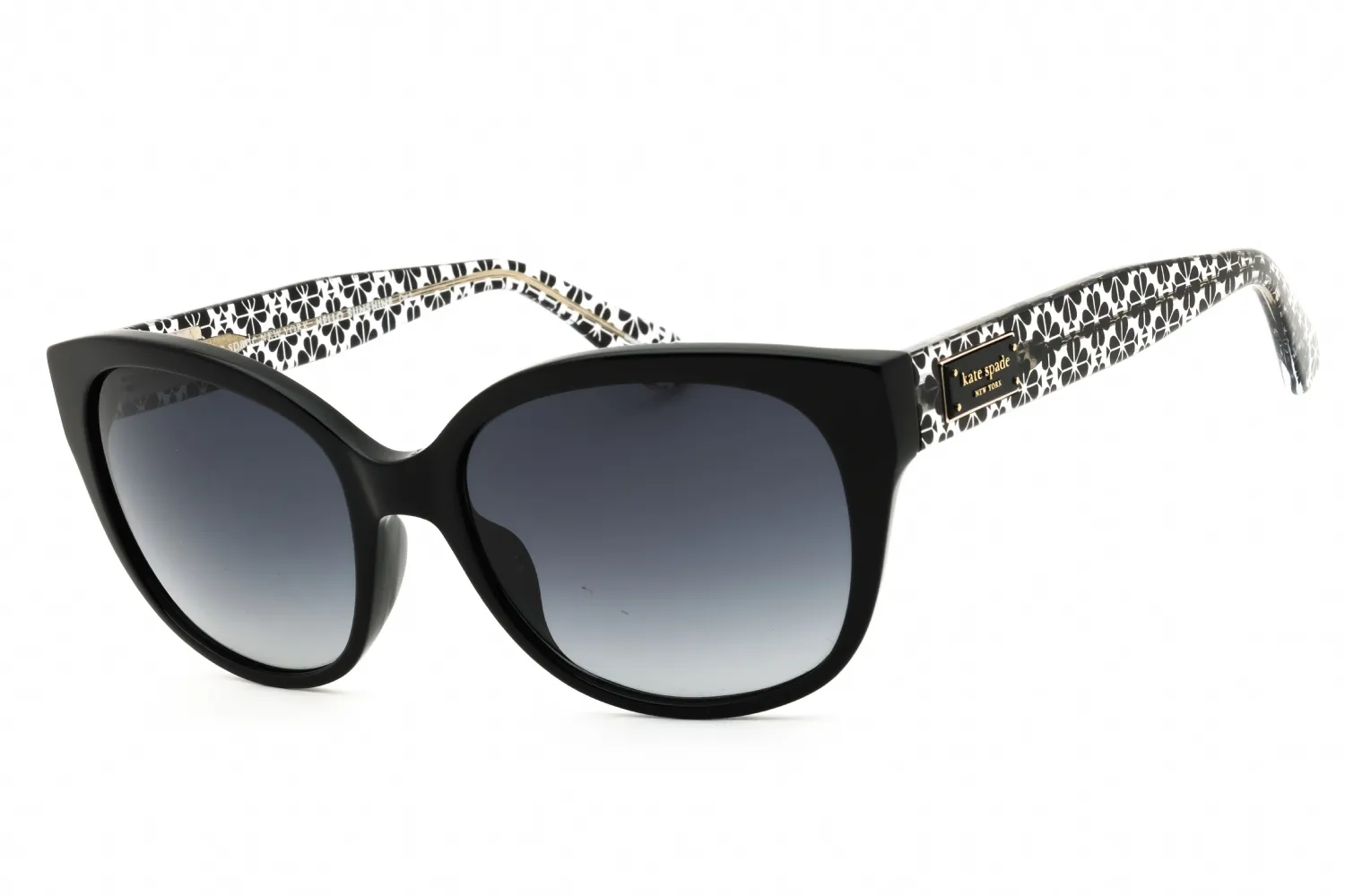 Kate Spade NINNA/S 807 90 Sunglasses Black White 18mm Women