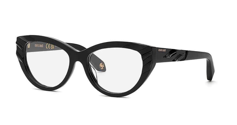 Roberto Cavalli VRC024V 0700 Eyeglasses Shiny Black 53mm Women