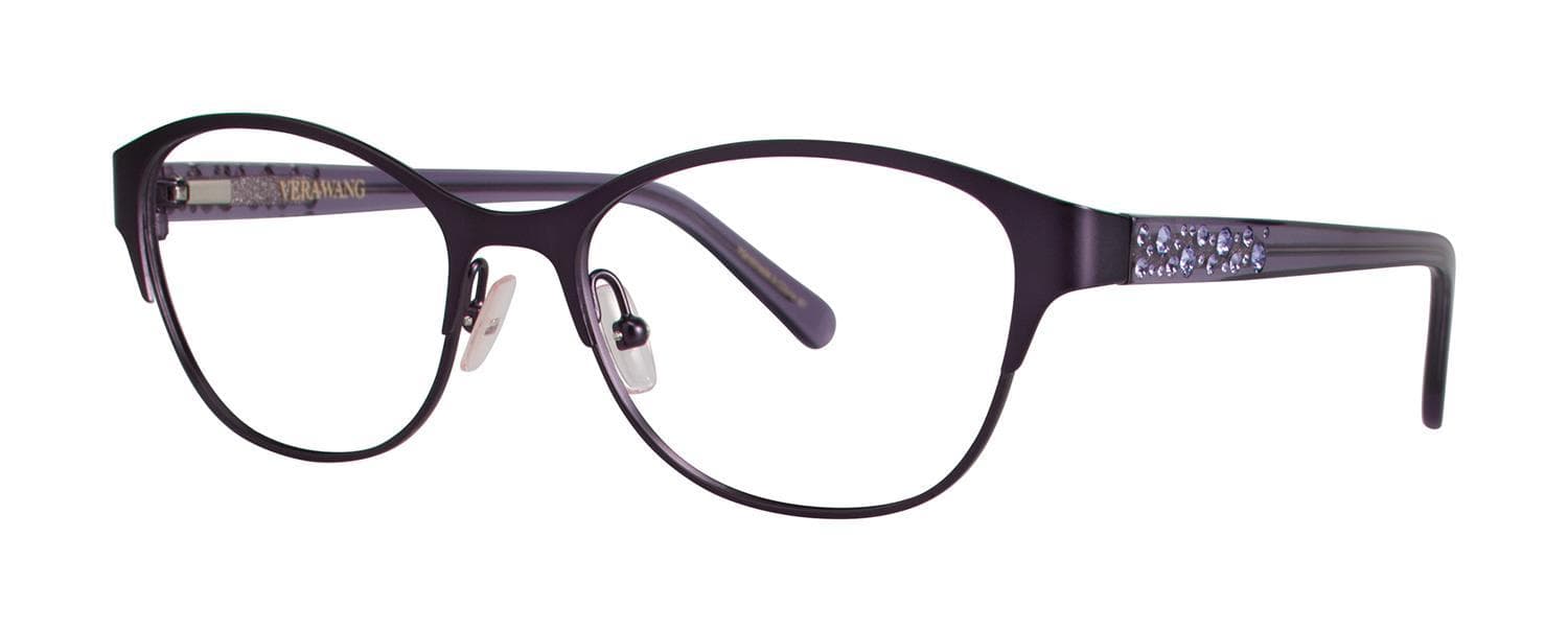 Vera Wang Sarra Eyeglasses Plum 50mm Women