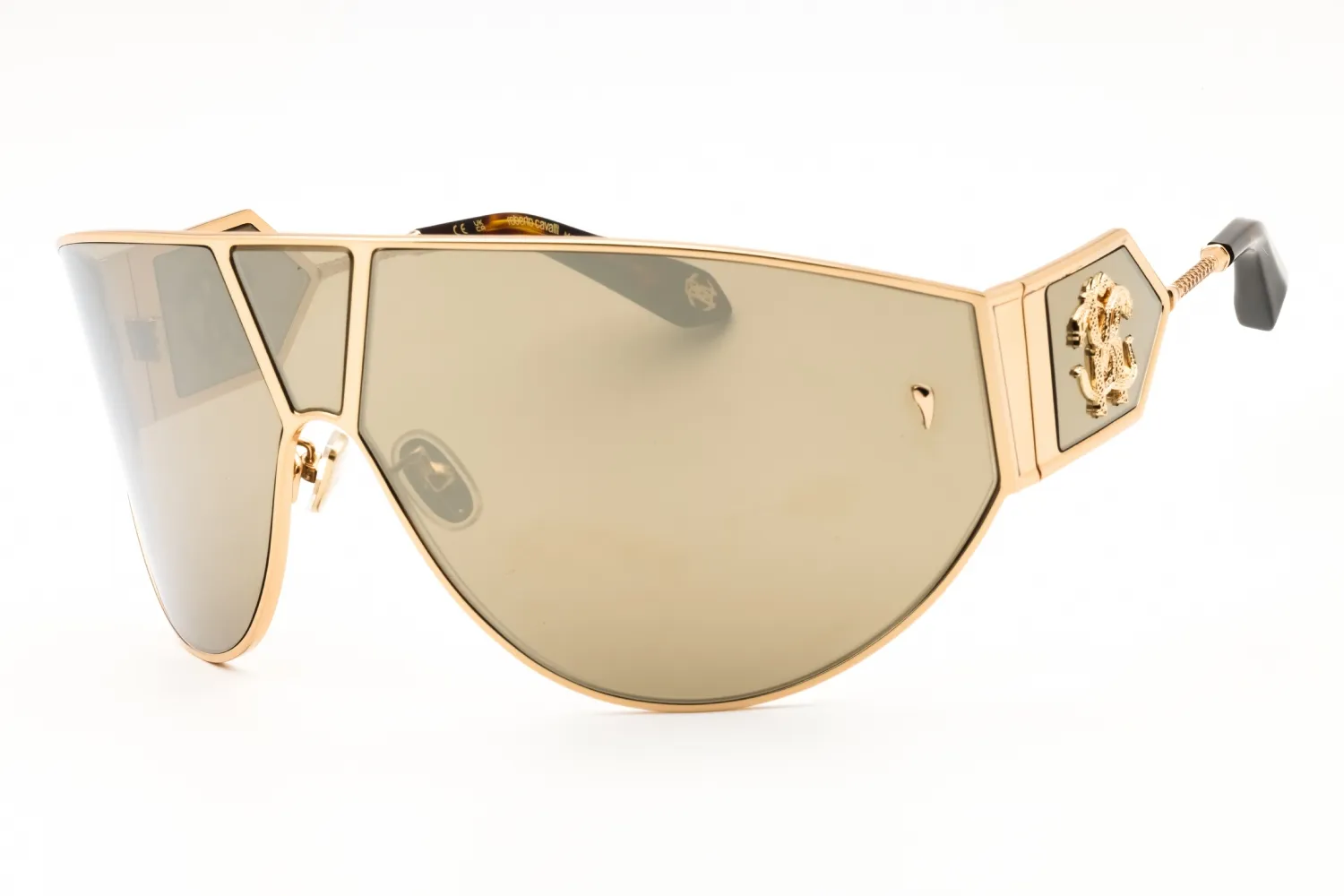 Roberto Cavalli SRC093 300G Sunglasses Shiny Rose Gold 76mm Women