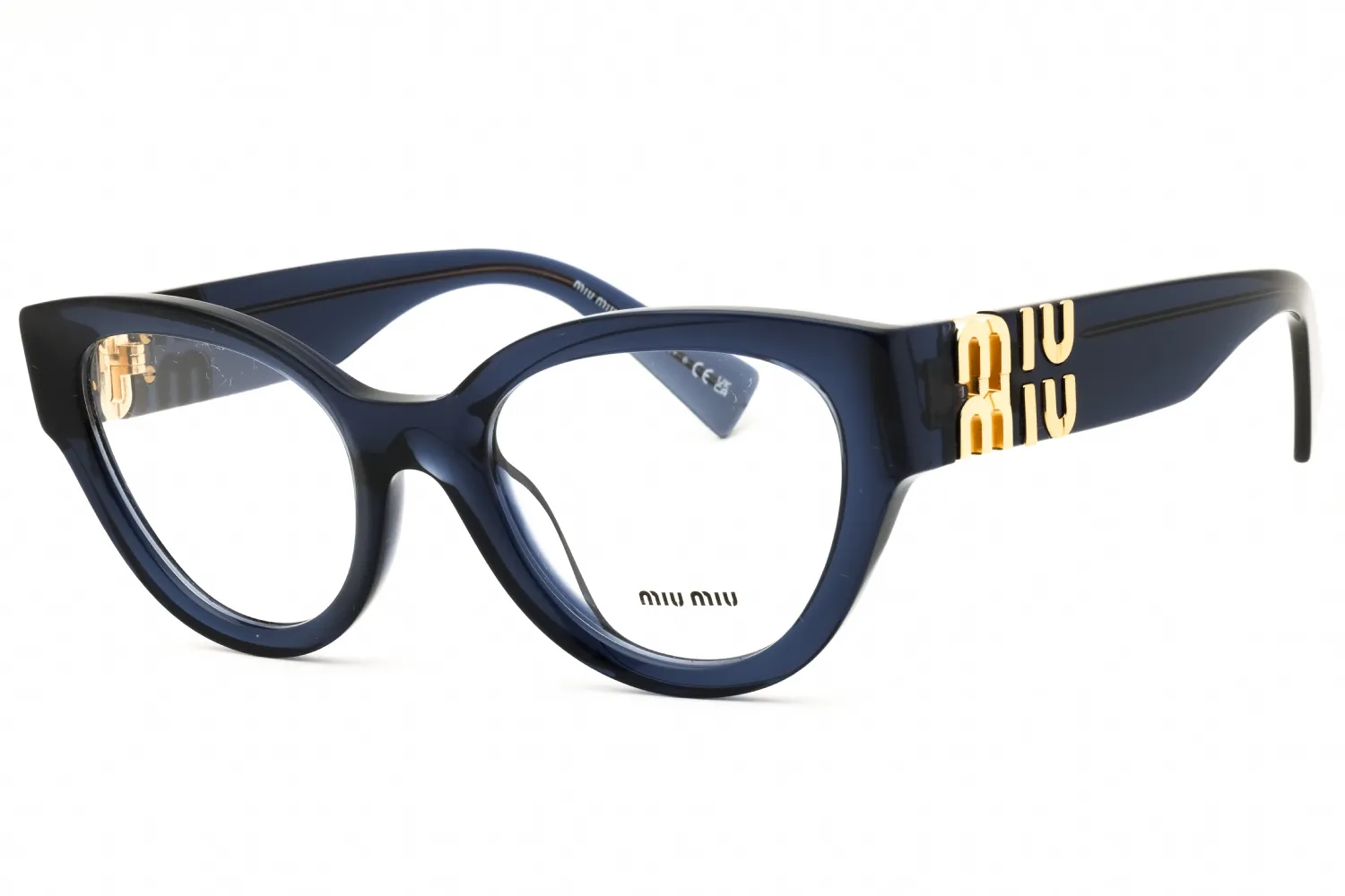 Miu Miu 0MU 01VV 08Q1O1 Eyeglasses Blue Transparent 52mm Women