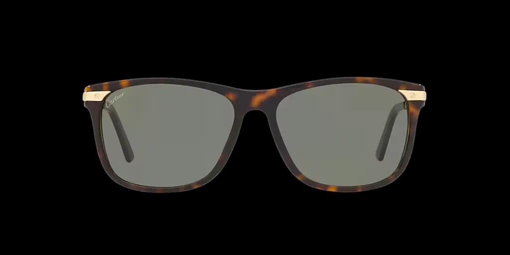 Cartier CT0104S 002 Sunglasses Havana 57mm Men 2