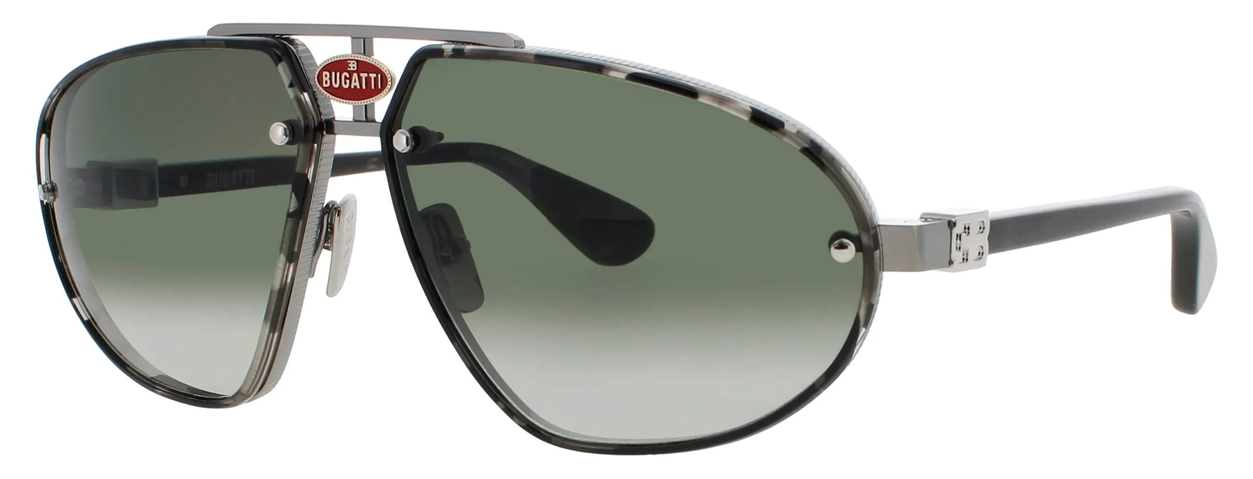 Bugatti 10 BKTT/GM Sunglasses Black Tortoise 63mm Men