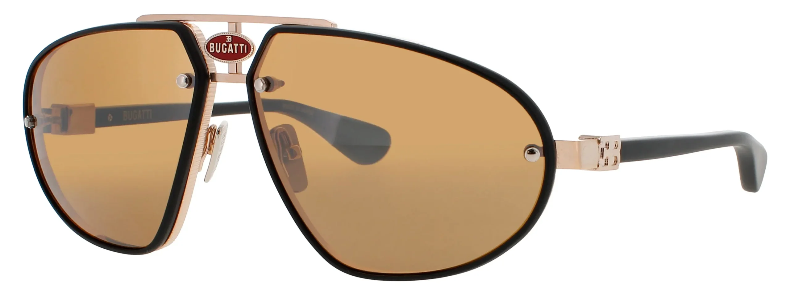 Bugatti 10 MBK/RG Sunglasses Matte Black 63mm Men
