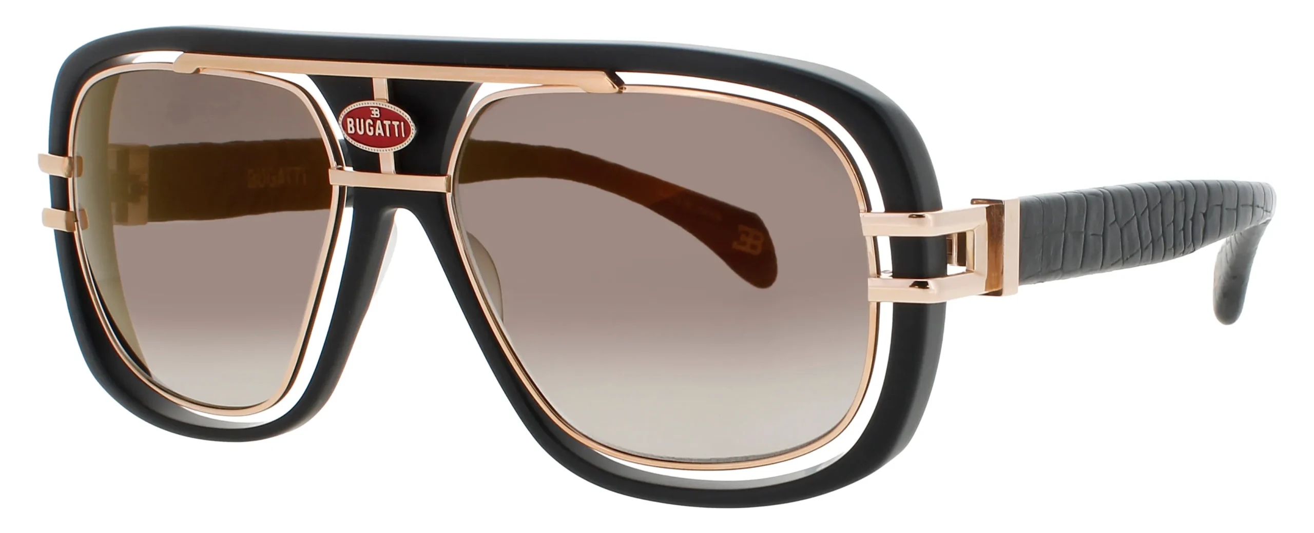 Bugatti 7 MBK/RG Sunglasses Matte Black 56mm Unisex