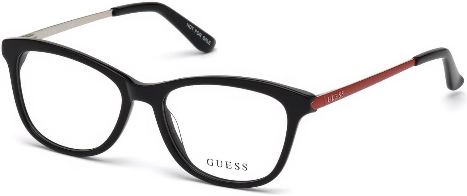 Guess GU2681 005 Eyeglasses Black Red 51mm Women