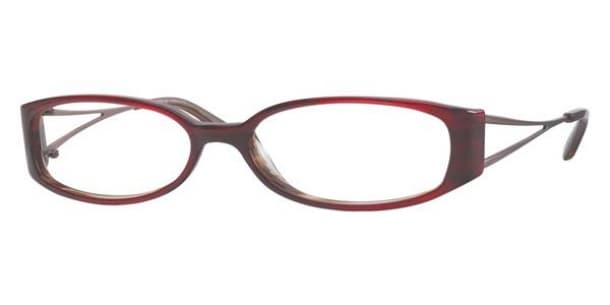 Anne Klein AK8049 135 Eyeglasses Brown Red Horn 52mm Women