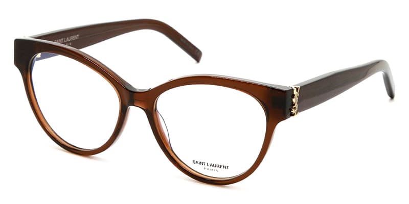 Saint Laurent SLM34/F 007 SL M34 Eyeglasses Brown 53mm Women