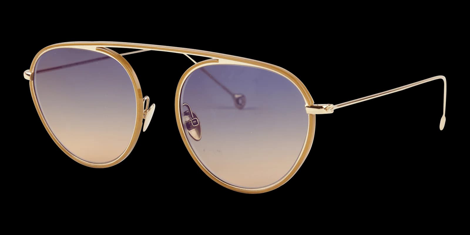 Nathalie Blanc Diego C236 Sunglasses Beige Gold 54mm Women