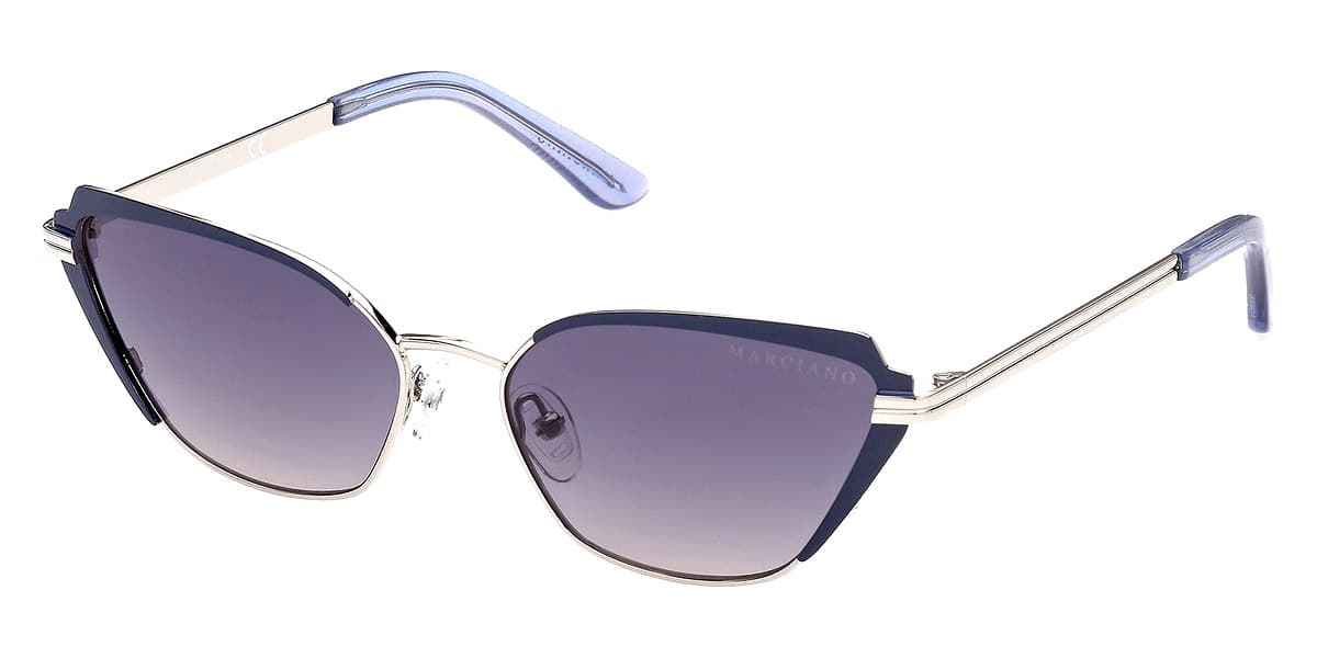 Marciano GM0818 10W Sunglasses Blue Silver 56mm Women