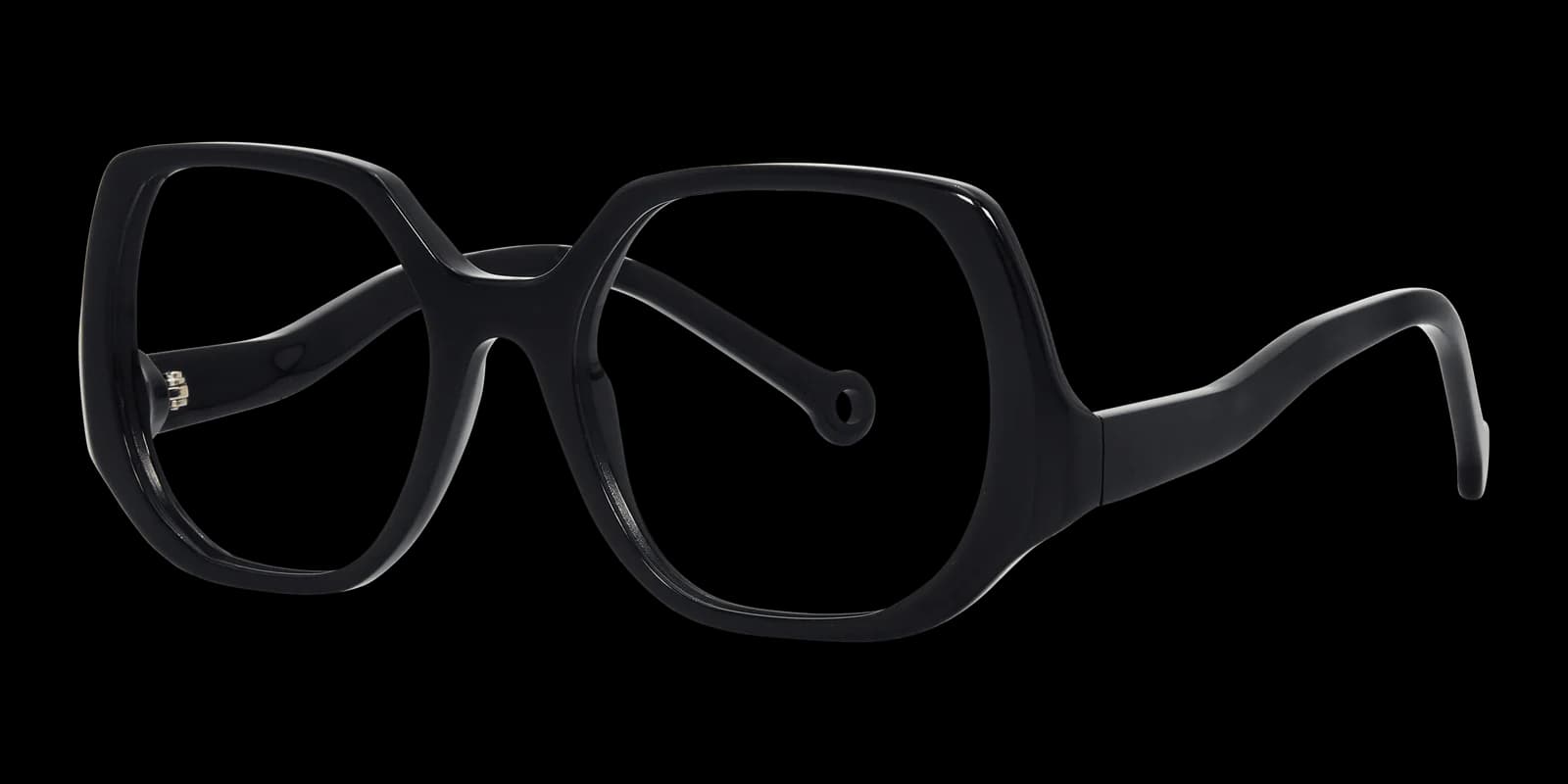 Nathalie Blanc Germaine C196 Eyeglasses Black Shiny 52mm Women