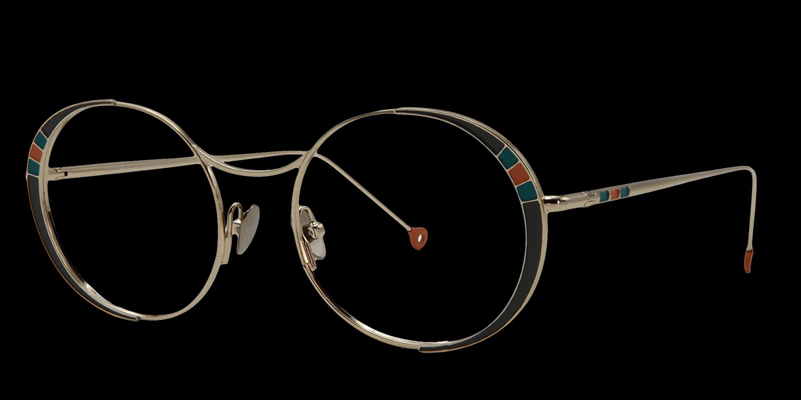 Nathalie Blanc Florence C399 Eyeglasses Gold Grey 50mm Women