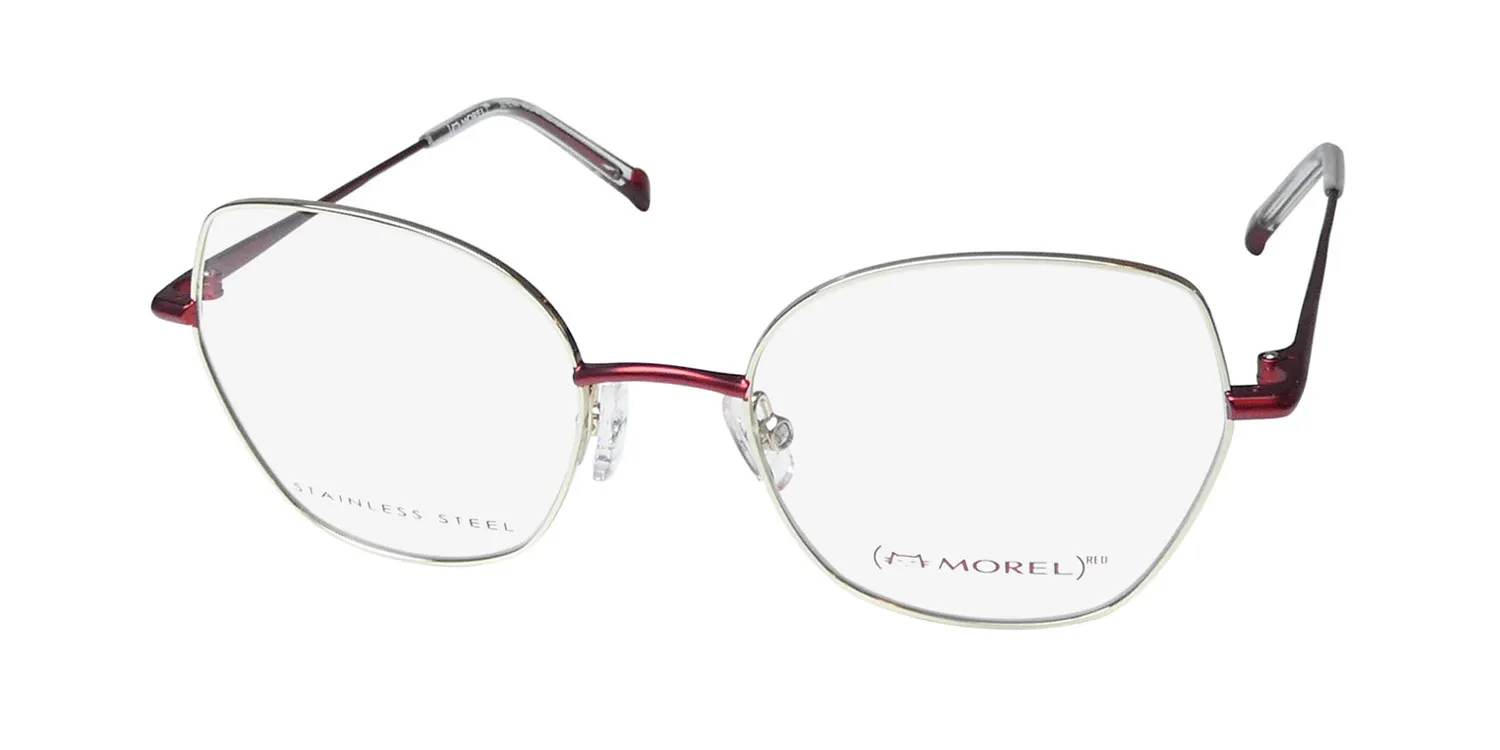 Morel Red Serena 90017c dr10 Eyeglasses Silver 49mm