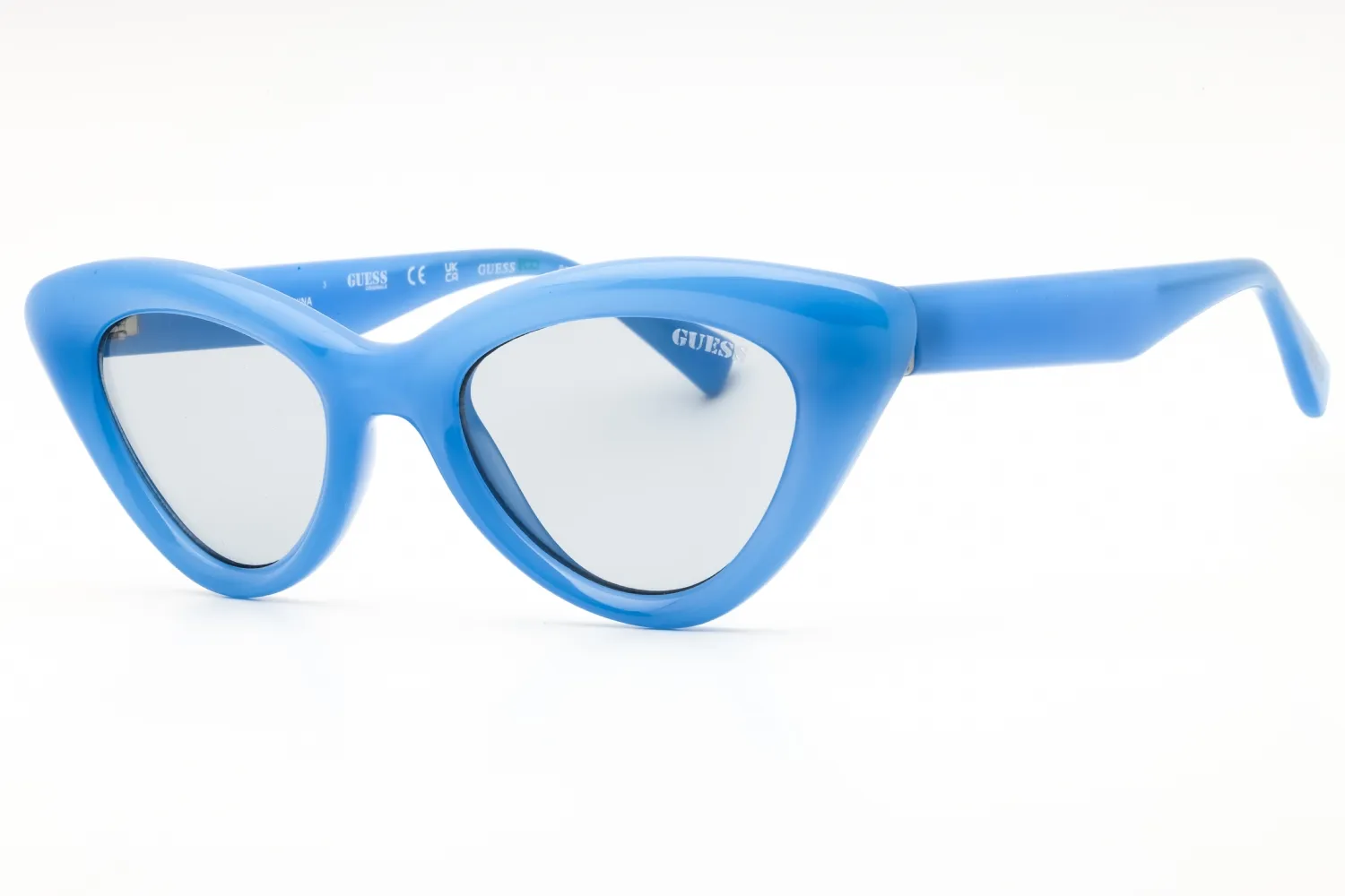 Guess GU00137 84A Sunglasses Shiny Light Blue 50mm Women