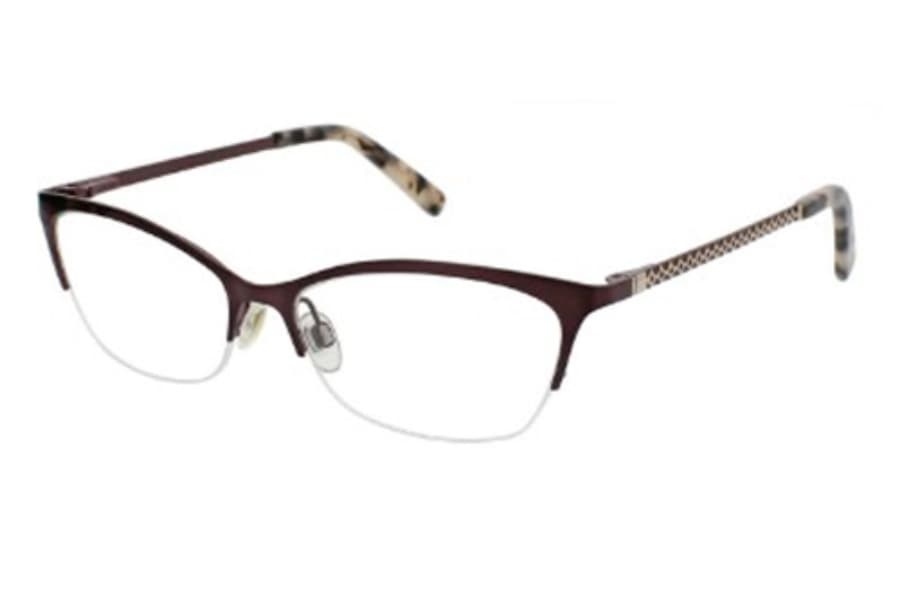 Ellen Tracy Parma Eyeglasses Plum 52mm Women