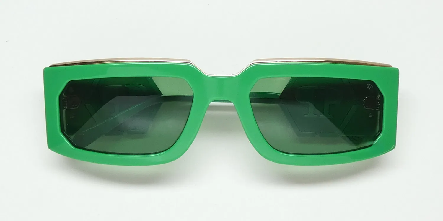 Philipp Plein Spp119 Plein Rose Venus 0859 Sunglasses Green 58mm 2