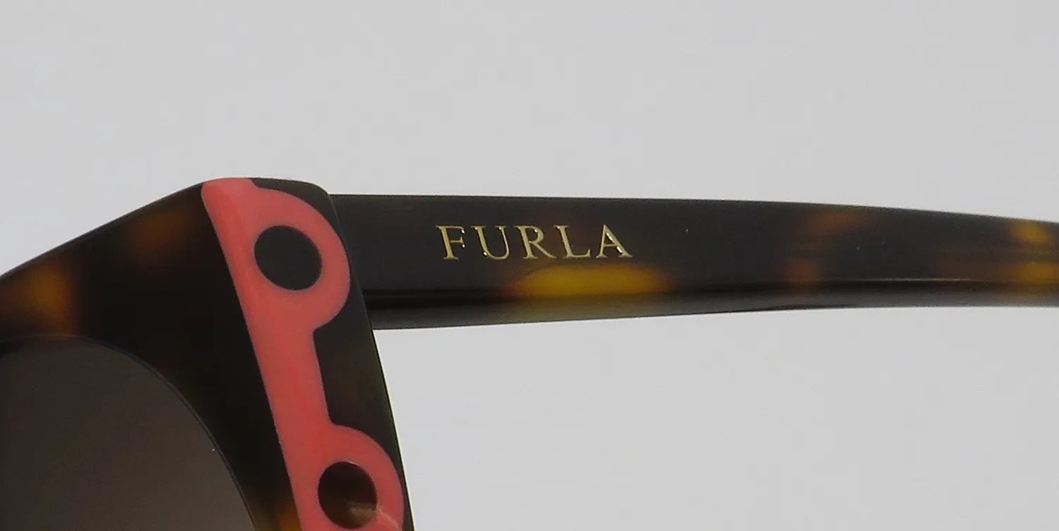 Furla Sfu238 0722 Sunglasses Shiny Dark Havana 54mm 6