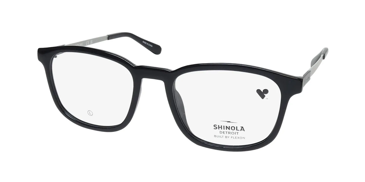 Flexon Shinola 37002 001 Eyeglasses Black 52mm Unisex