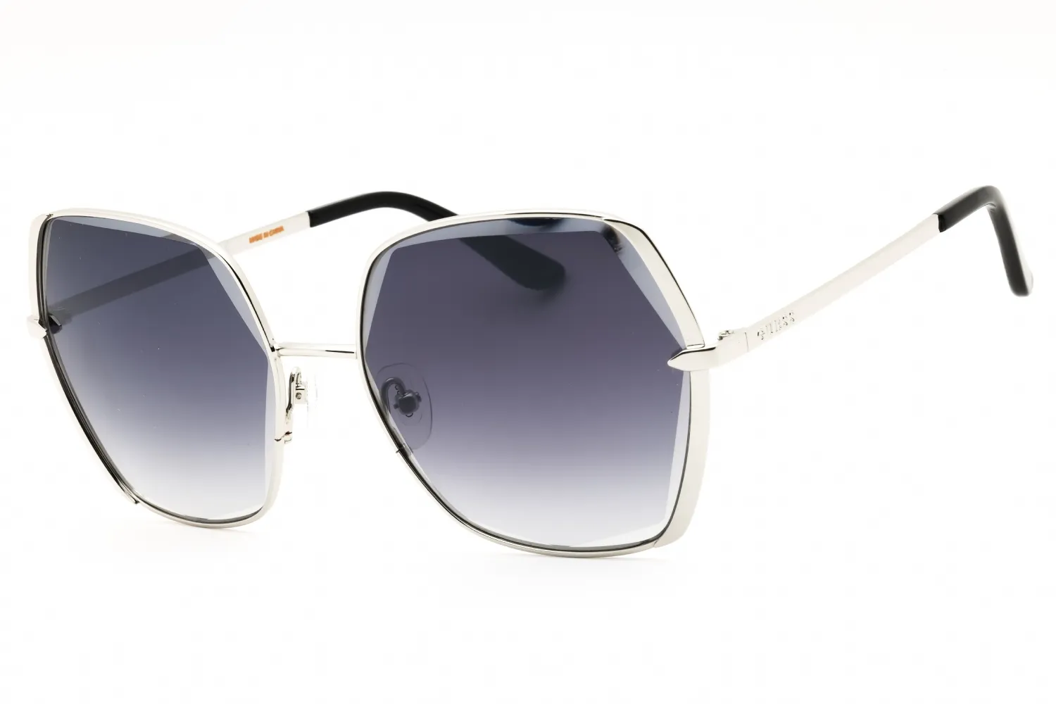 Guess GU7721 10B Sunglasses Shiny Light Nickeltin 60mm Women