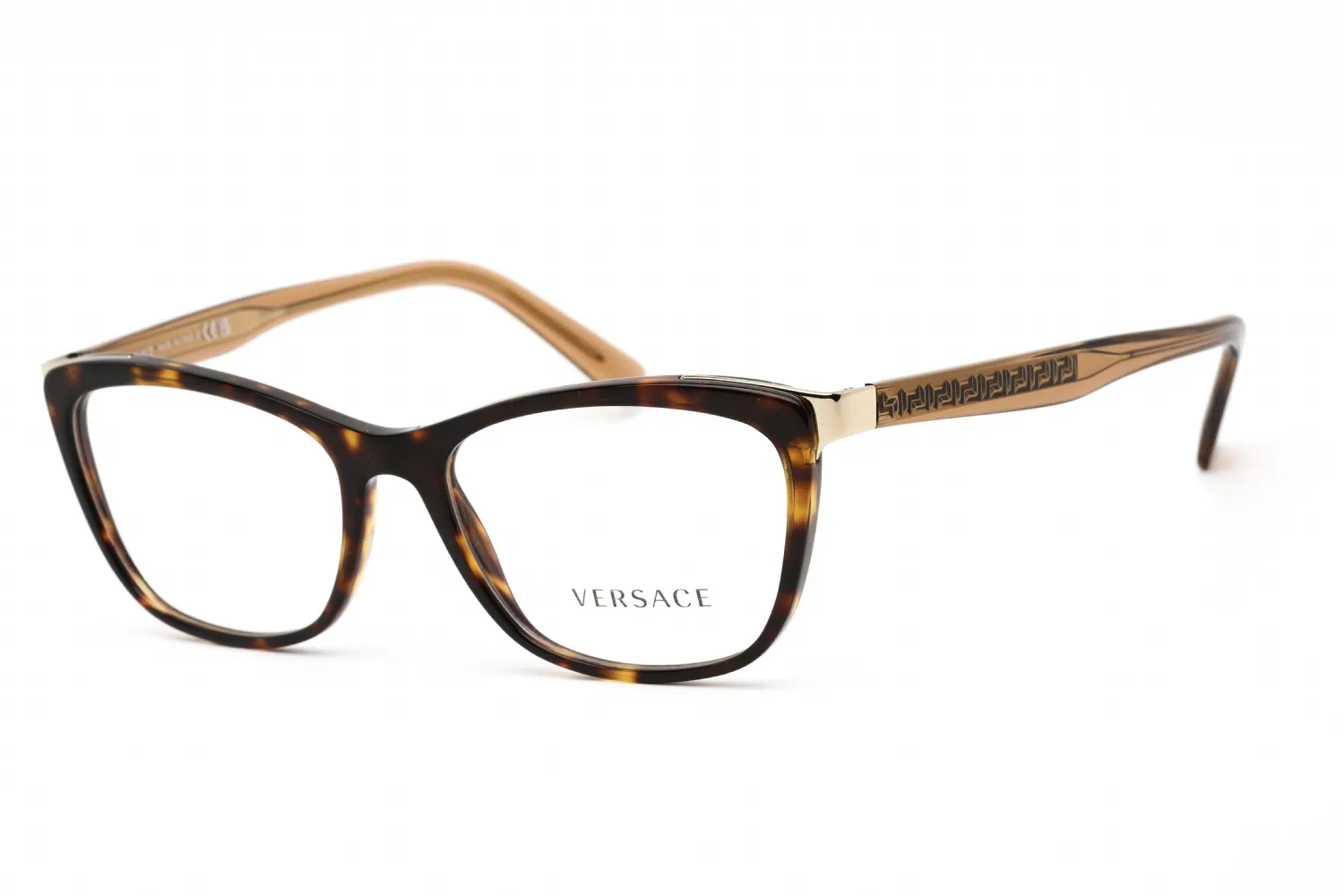 Versace VE3255 108 Eyeglasses Dark Havana 54mm Women