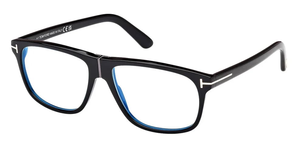 Tom Ford FT5978B 001 Eyeglasses Shiny Black 56mm Men