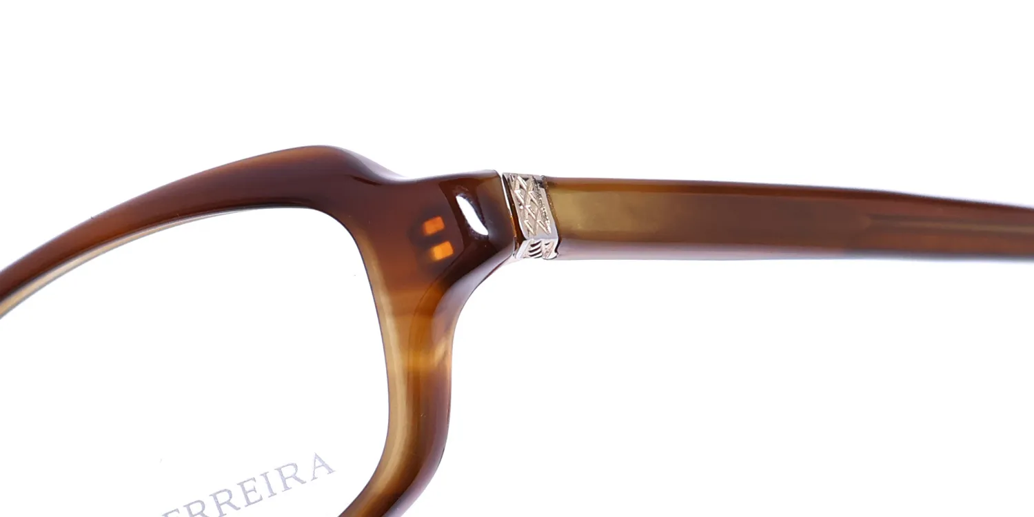 Barton Perreira Nicholette umt/gol Eyeglasses Amber Brown 50mm 6