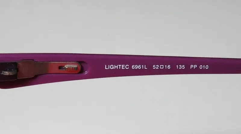 Lightec 6961l pp010 Eyeglasses Purple 52mm Unisex 7