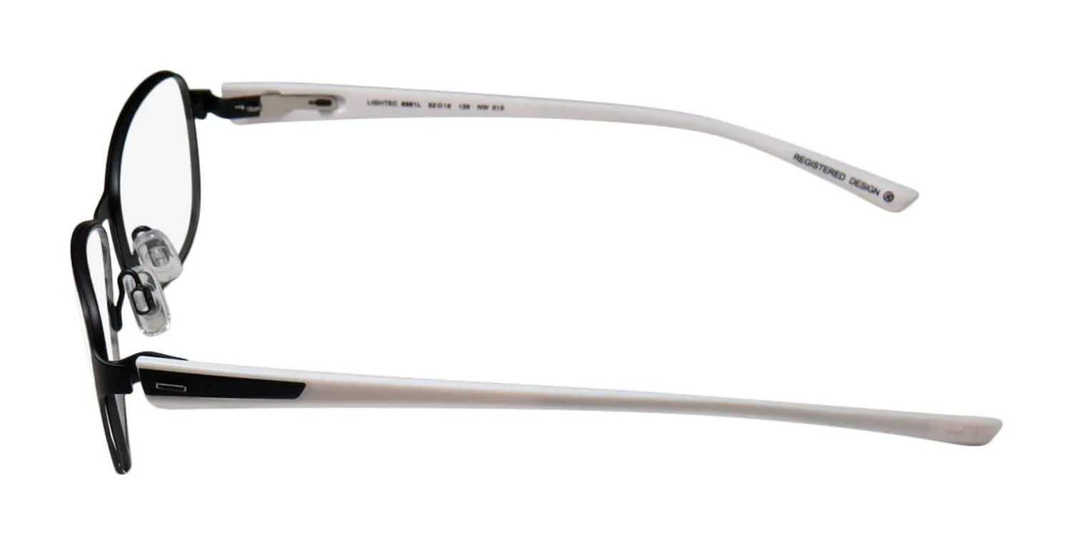Lightec 6961l nw012 Eyeglasses Black 52mm Unisex 4