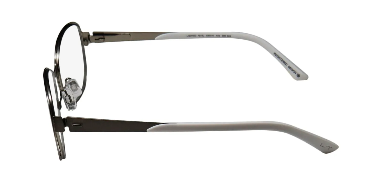 Lightec 7010l gw024 Eyeglasses Brushed Gunmetal 53mm Unisex 4