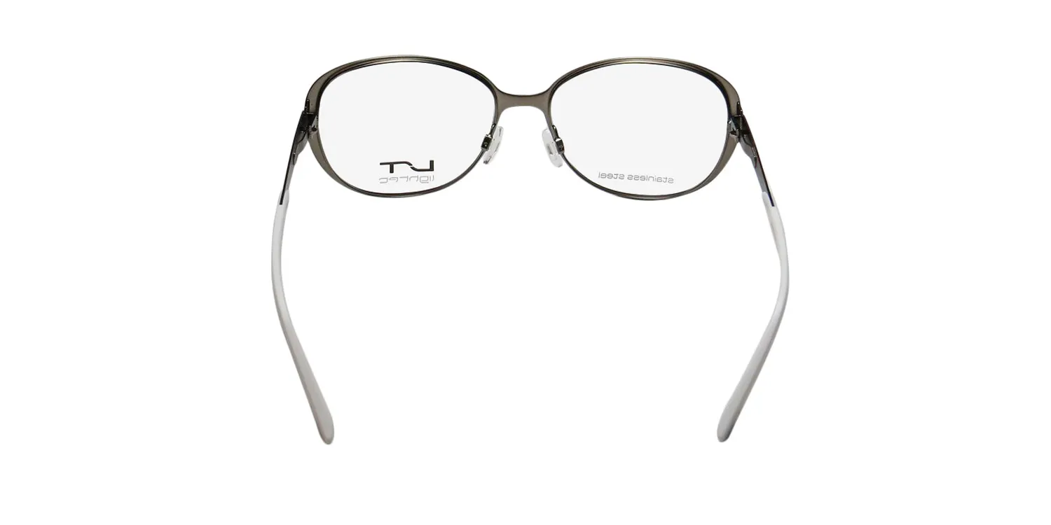 Lightec 7010l gw024 Eyeglasses Brushed Gunmetal 53mm Unisex 5
