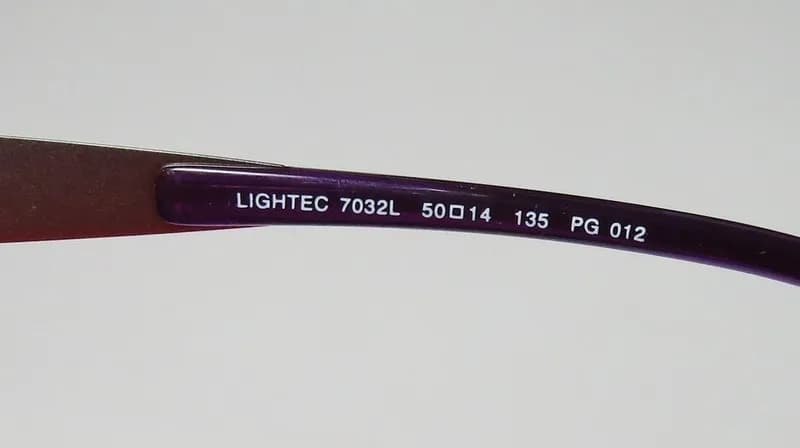 Lightec 7032l pg012 Eyeglasses Purple 50mm Unisex 7
