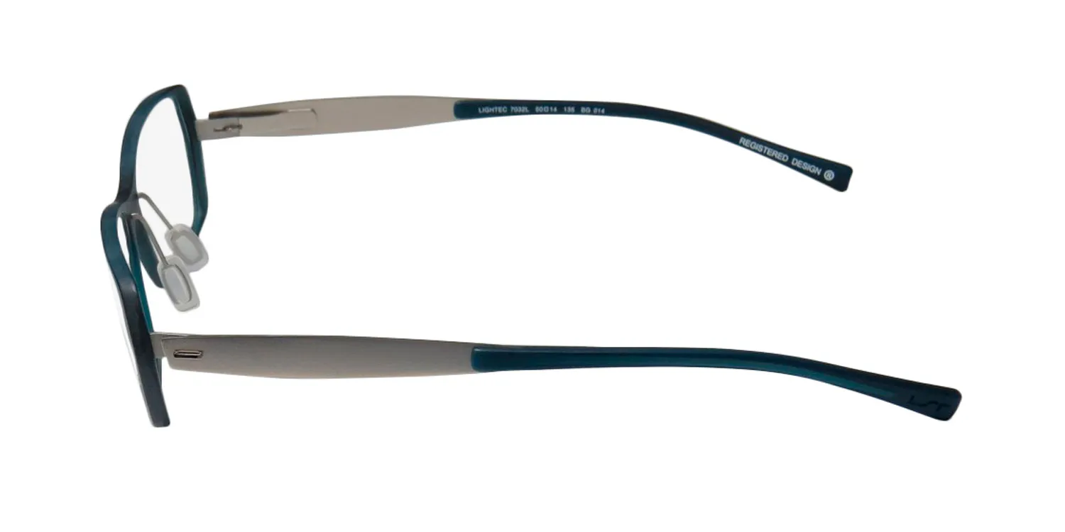 Lightec 7032l bg014 Eyeglasses Teal 50mm Unisex 4