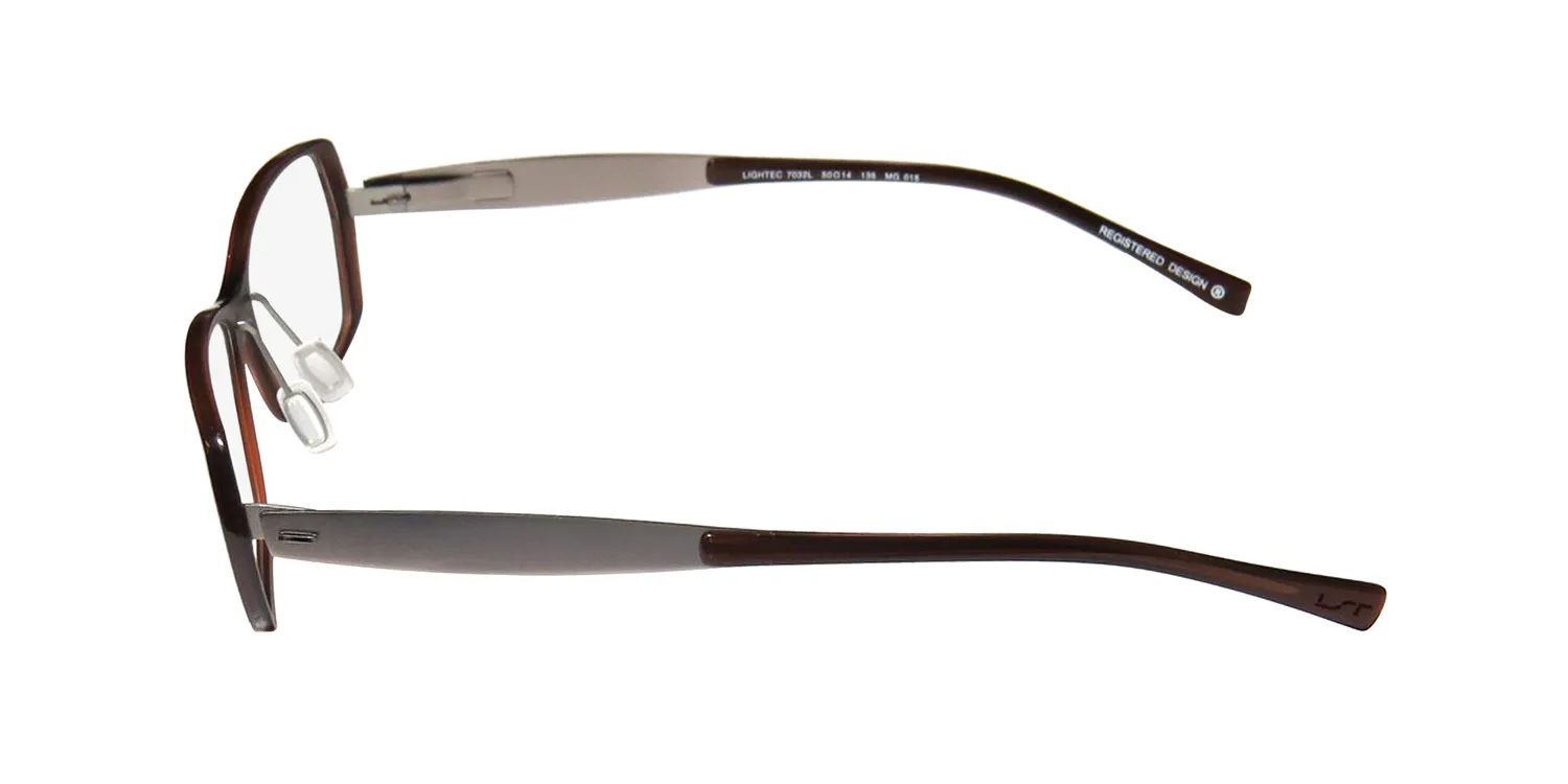 Lightec 7032l mg015 Eyeglasses Brown 50mm Unisex 4