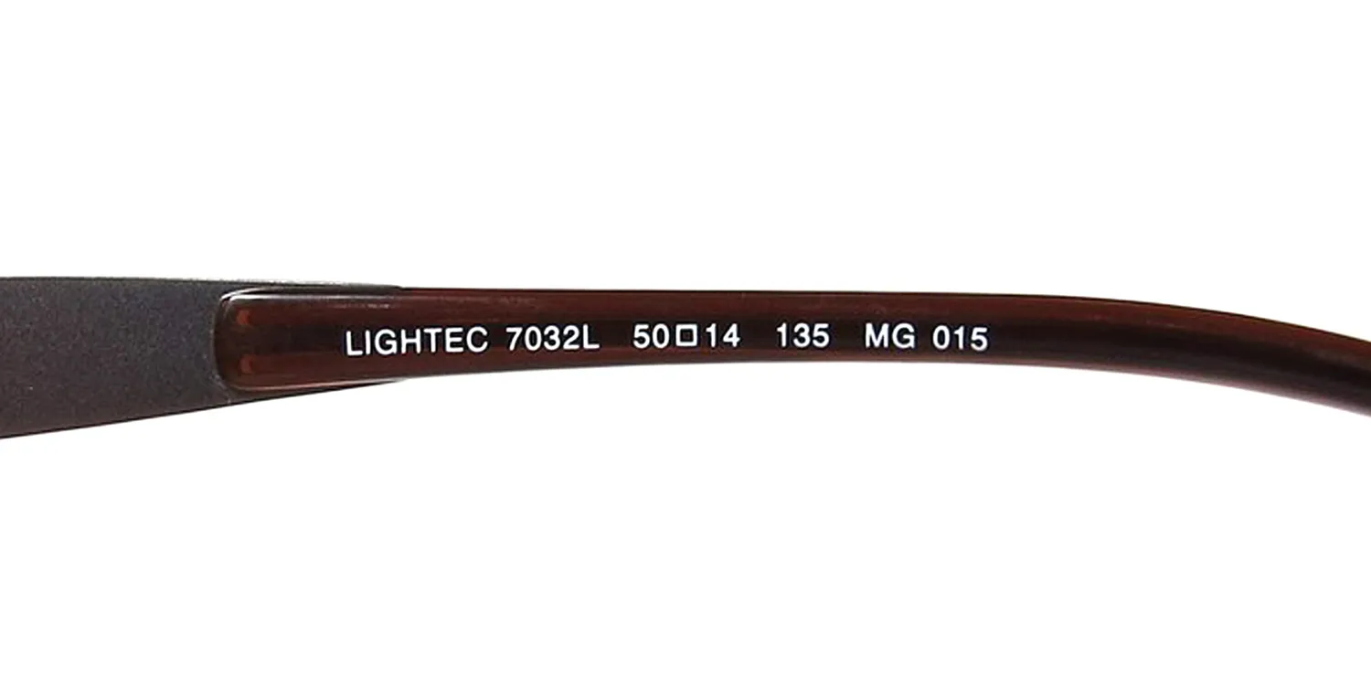 Lightec 7032l mg015 Eyeglasses Brown 50mm Unisex 7