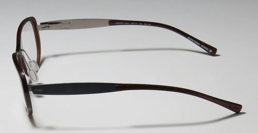 Lightec 7034l mg032 Eyeglasses Brown 52mm Unisex 4