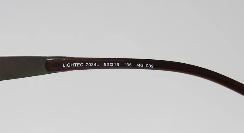 Lightec 7034l mg032 Eyeglasses Brown 52mm Unisex 7