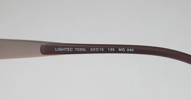 Lightec 7035l mg040 Eyeglasses Brown 53mm Unisex 7