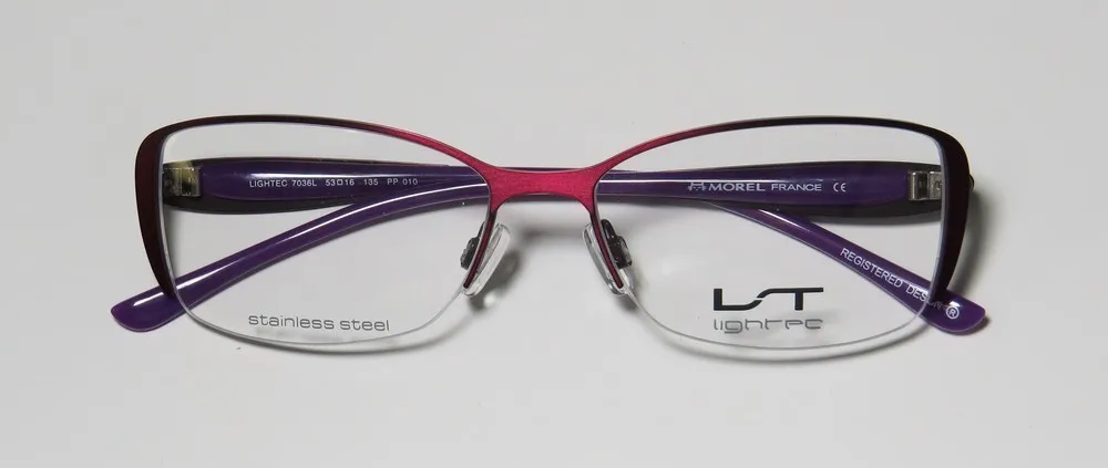 Lightec 7036l pp010 Eyeglasses Plum 53mm 2