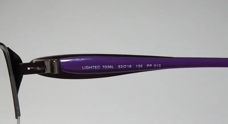 Lightec 7036l pp010 Eyeglasses Plum 53mm 7